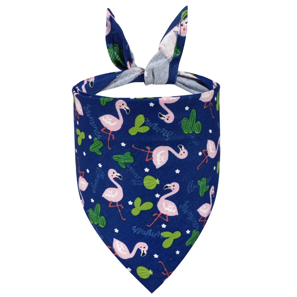 Fruit Floral Dog Bandana Adjustable Washable Soft Kerchief For Dogs