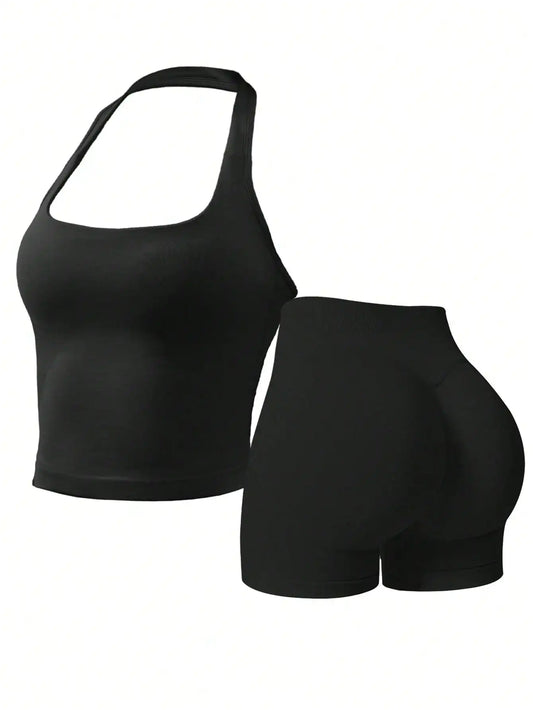 Women's Outdoor Sports Set Tank Top and Shorts Lightweight Breathable