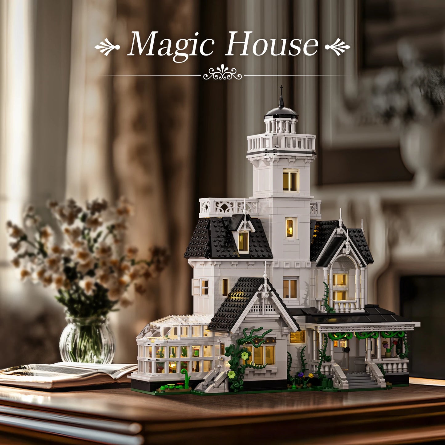 Magic House Building Set With LED Light Owens House Model Gift For Adults