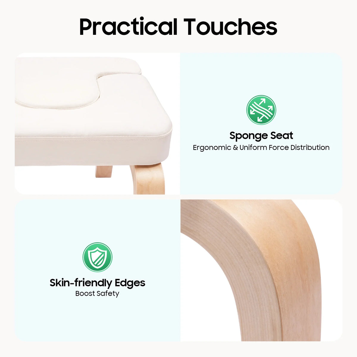 Wood Yoga Headstand Bench Stool Solid Wood Inversion Chair