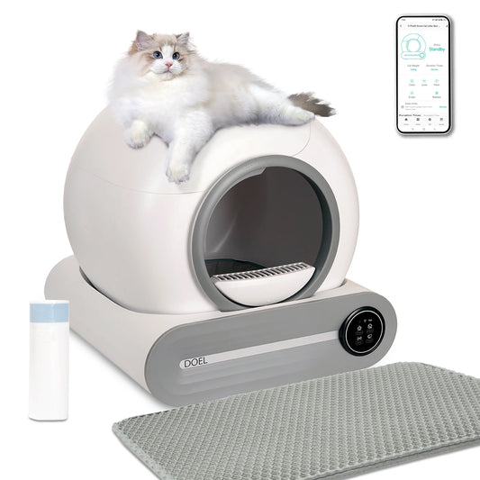 DOEL Smart Self Cleaning Cat Litter Box With App Control 2 4G WiFi