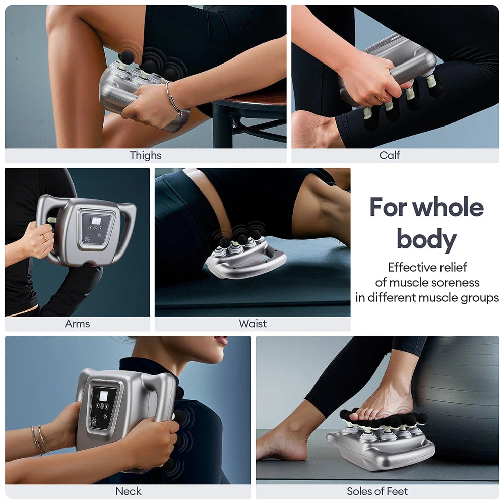 Foreverlily 24Head Fascia Gun With 9 Modes High Frequency Massage