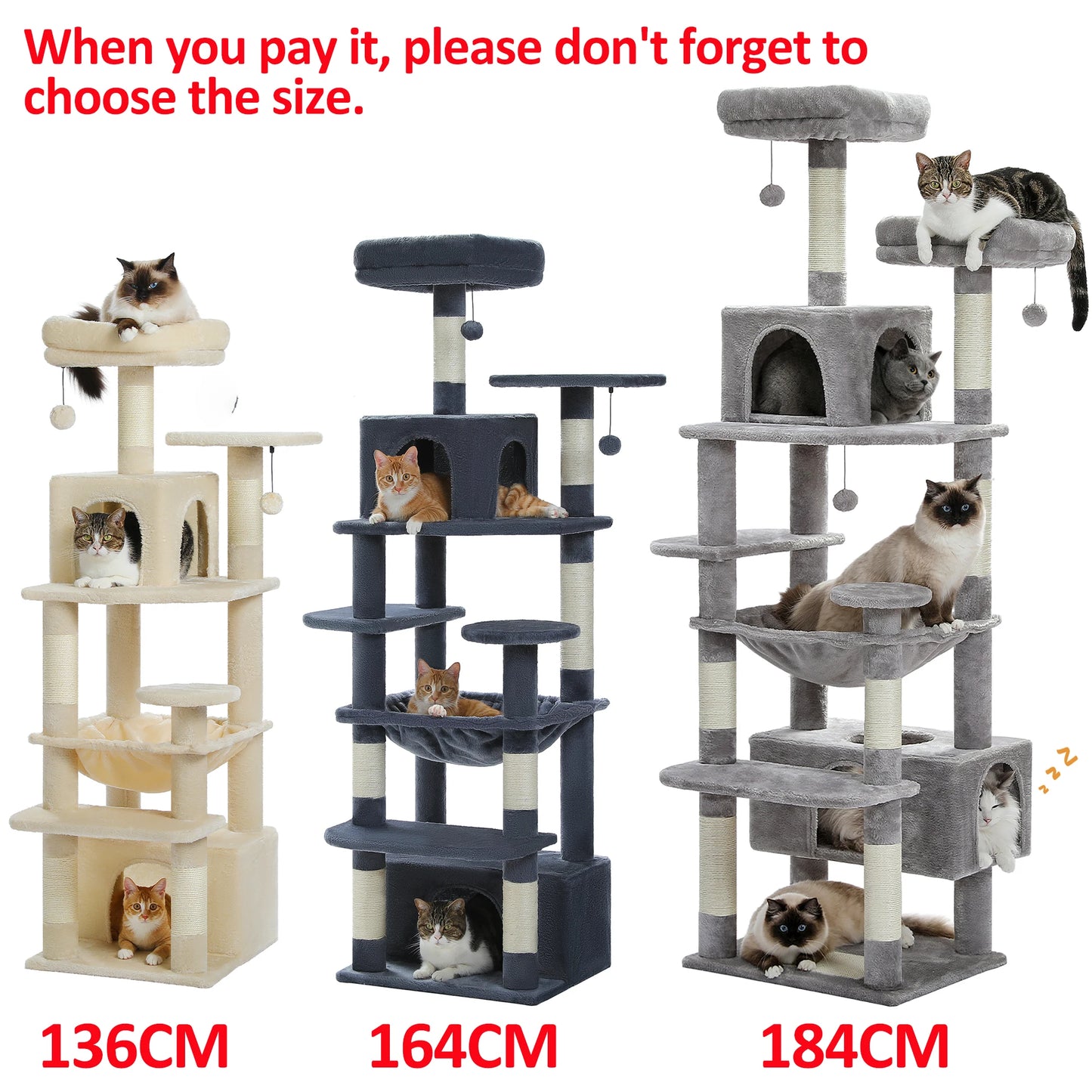PAWZ Road Cat Tree And Tower For Indoor Cats With Scratching Posts