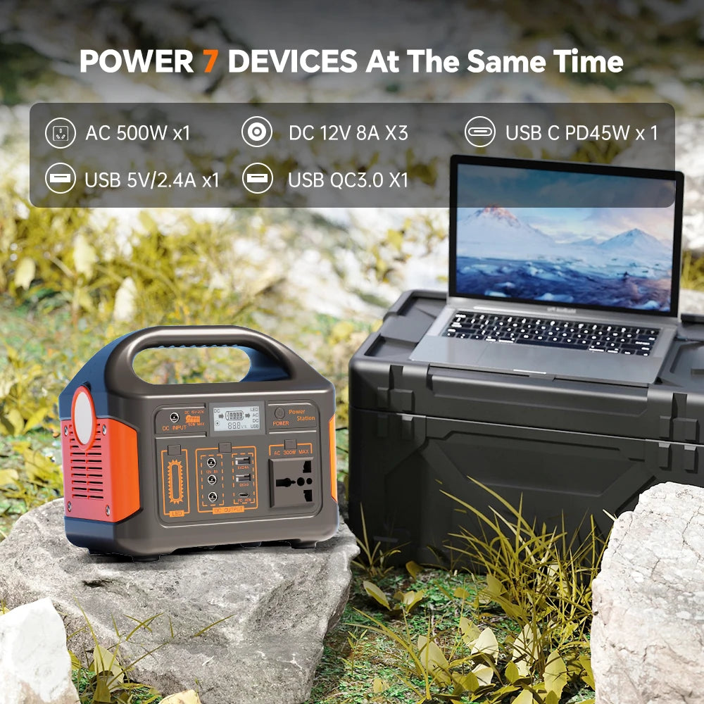 GaiaRay Portable Solar Power Station 500W With LifePo4 Battery