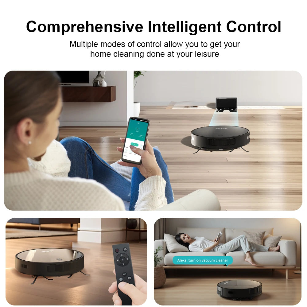 BOAIMORE Robot Vacuum Cleaner With Mop And Smart Mapping 6000Pa
