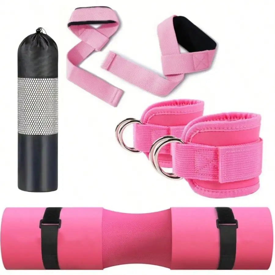 Barbell Pad Kit 5pc Set For Squats Hip Thrusts Deadlifts