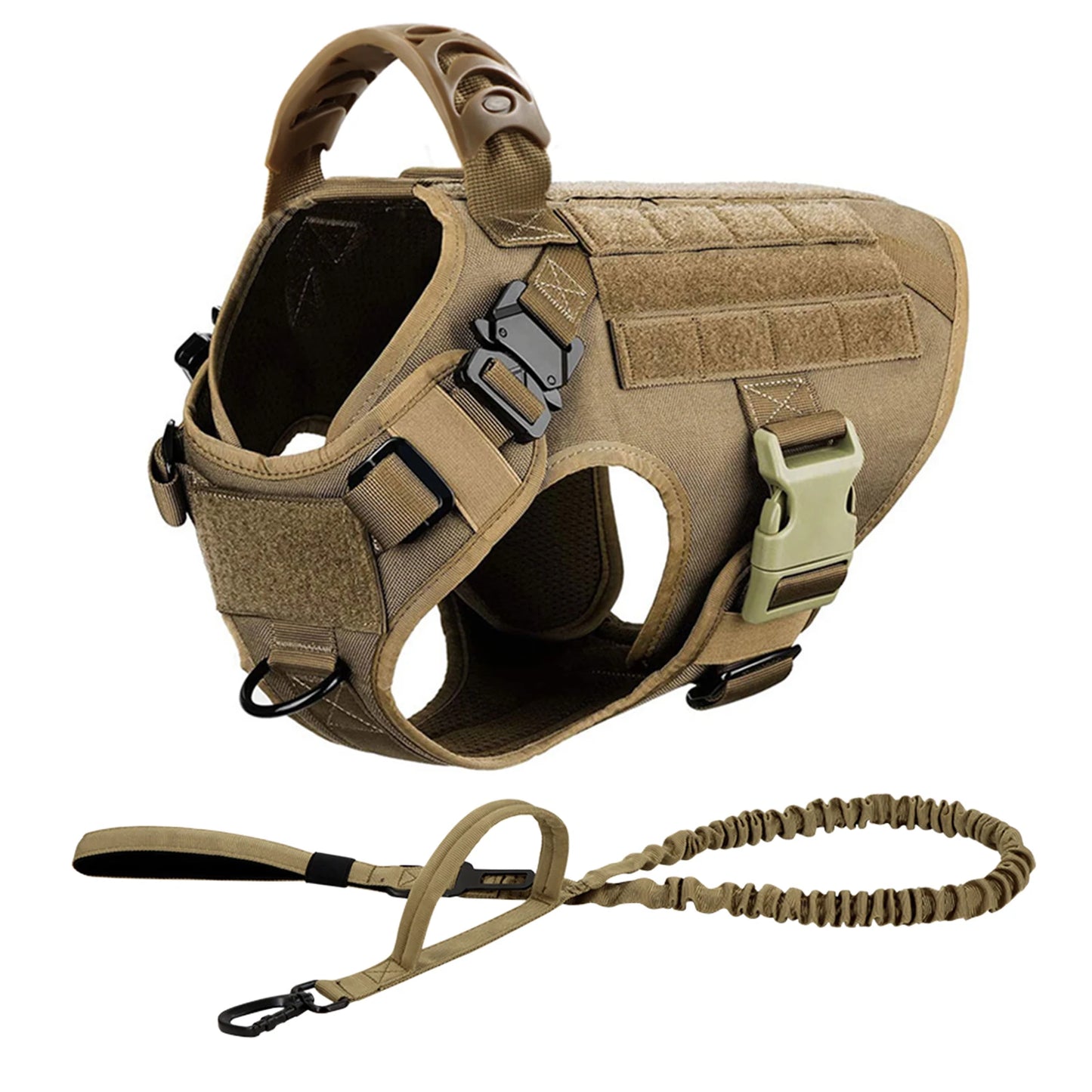 Tactical Dog Harness Leash Set With Handle No Pull Malinois