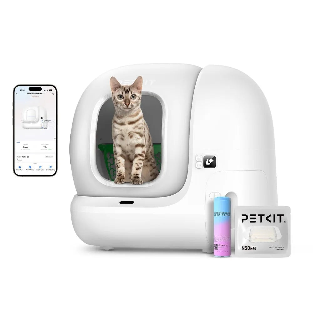 PuraMax 2 Automatic Self Cleaning Cat Litter Box With App