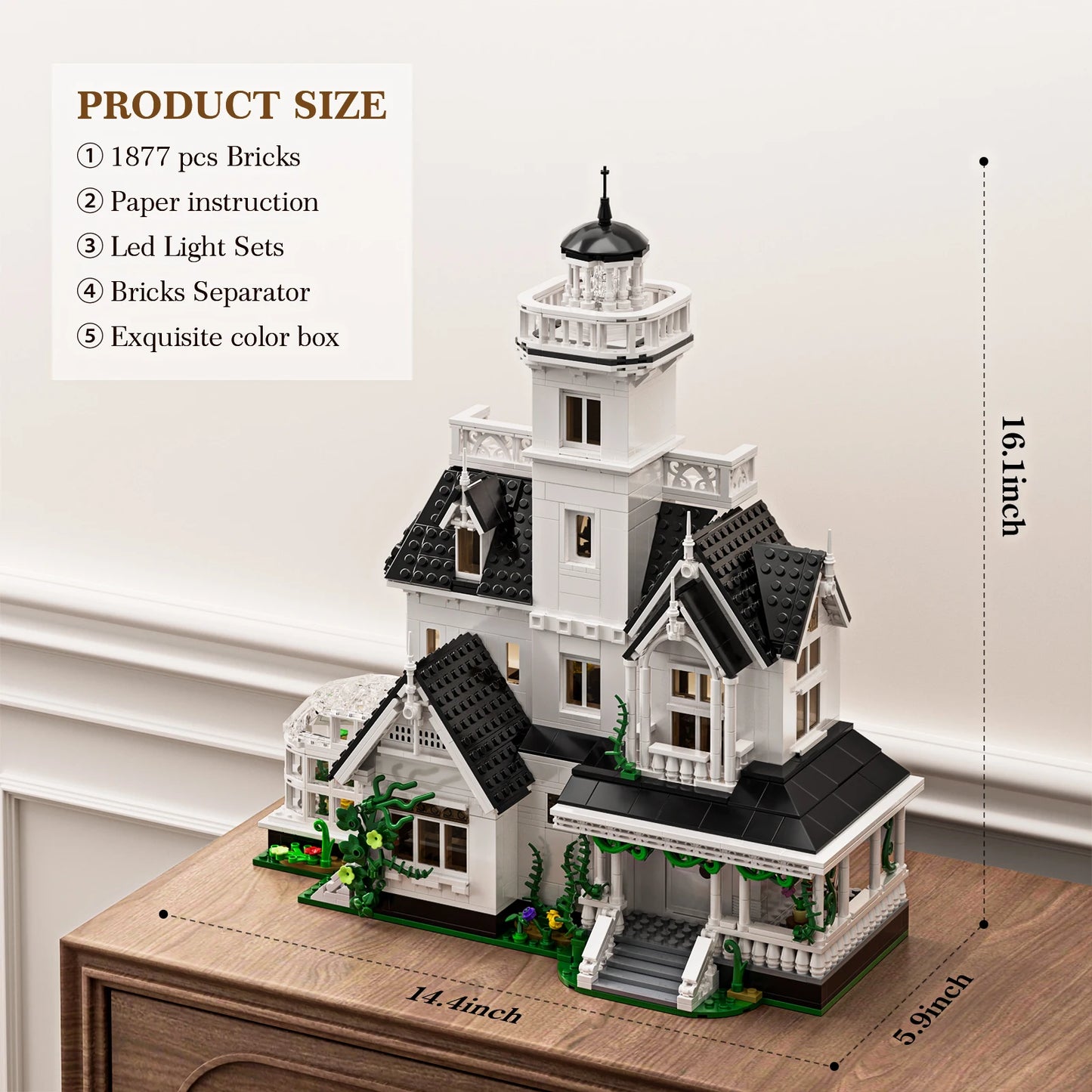 Magic House Building Set With LED Light Owens House Model Gift For Adults