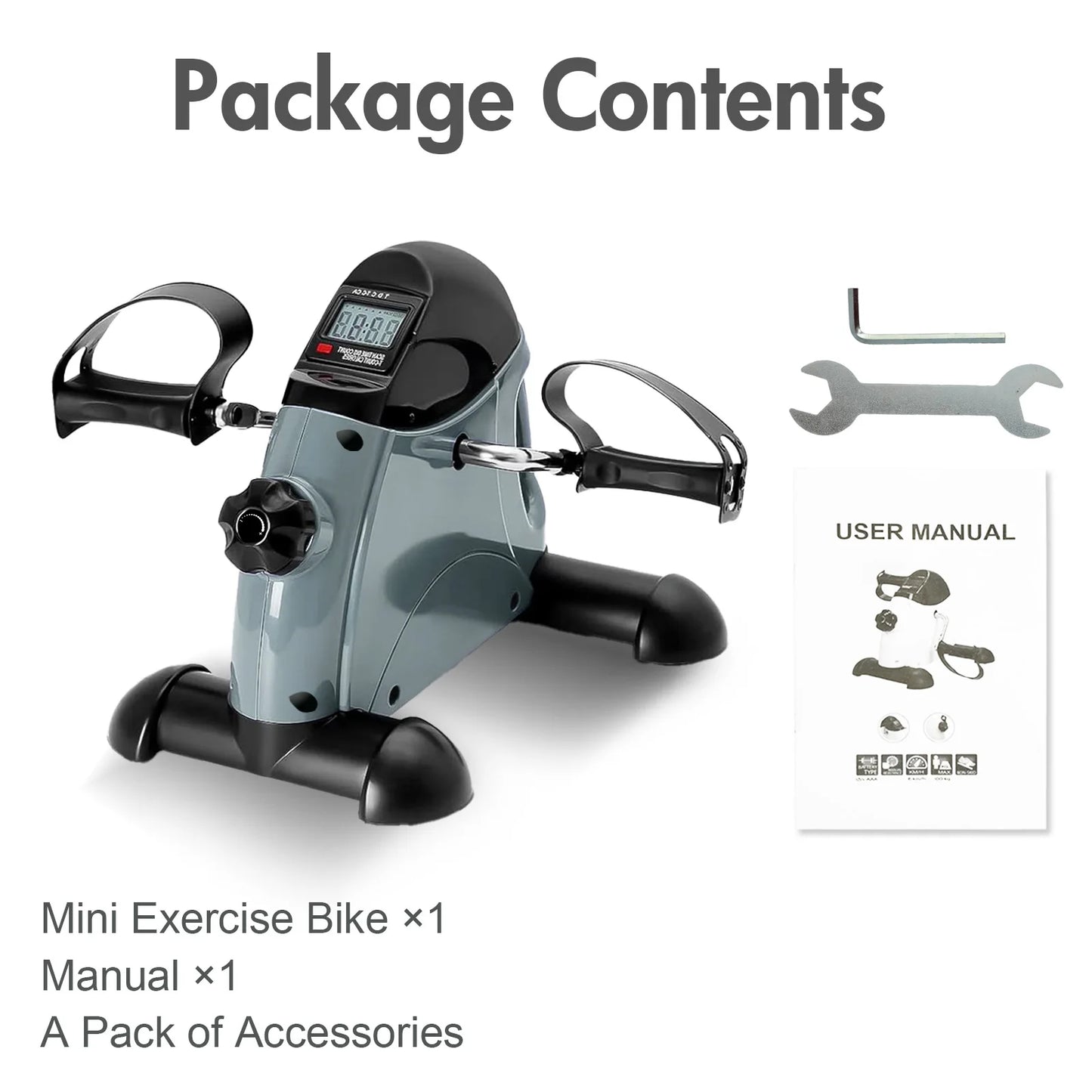 Mini Motorized Under Desk Pedal Exerciser Bike With LCD Screen