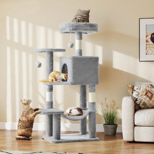 JHK Cat Tree Tall Multi Cat Climbing Tower Indoor Cats